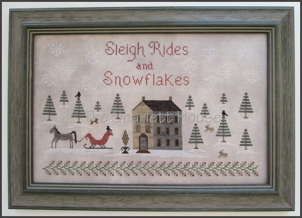 Sleigh Rides and Snowflakes - Cross Stitch Pattern