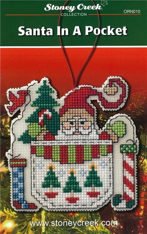 Santa in a Pocket - Cross Stitch Pattern