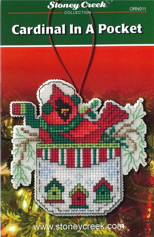 Cardinal in a Pocket - Cross Stitch Pattern