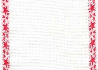 14 Count White with Red Star Border Banding 4.5x36