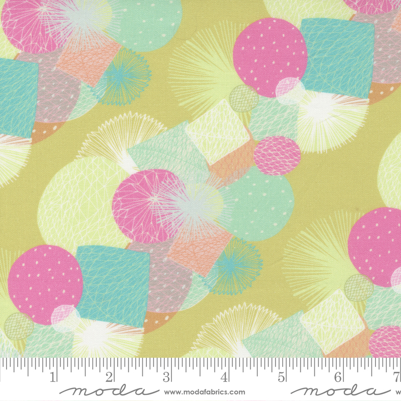 Soiree Lime - Fan Frill - Quilt Fabric