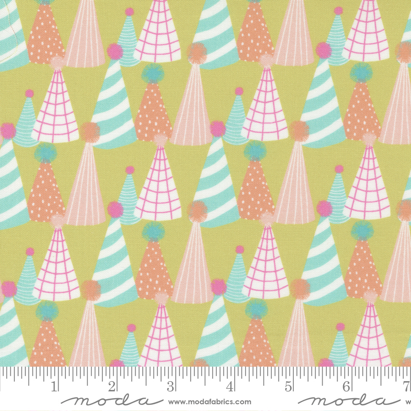Soiree Lime - Paper Hats Hats - Quilt Fabric