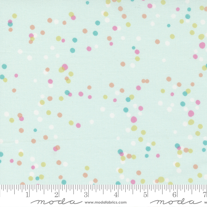 Soiree Mint - Confetti Toss Dots - Quilt Fabric