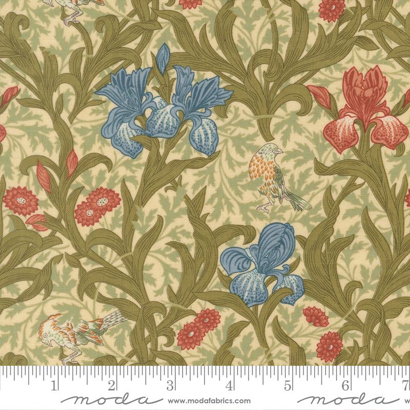 Morris Muse Iris Parchment - Quilt Fabric