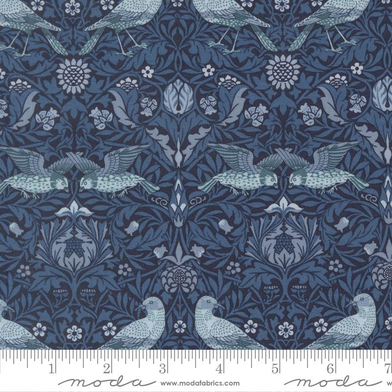 Morris Muse Bird Twilight - Quilt Fabric