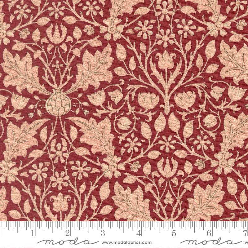 Morris Muse Flowers Russet - Quilt Fabric