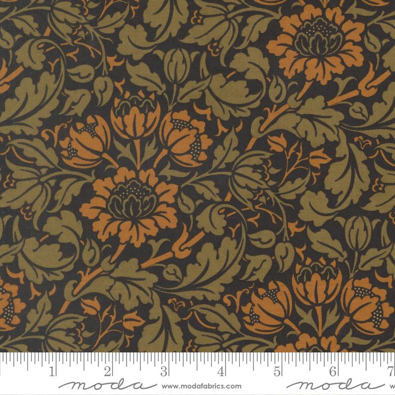 Morris Muse Floral Ebony - Quilt Fabric