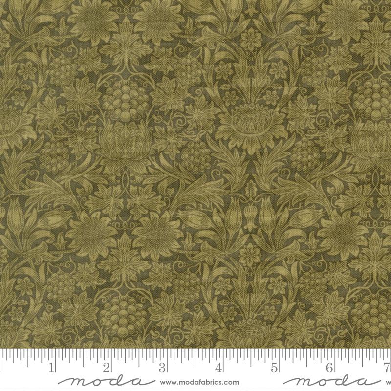 Morris Muse Sunflower Sage - Quilt Fabric