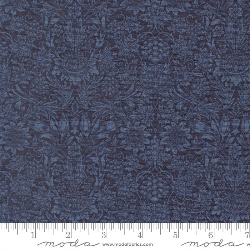 Morris Muse Sunflowers Twilight - Quilt Fabric