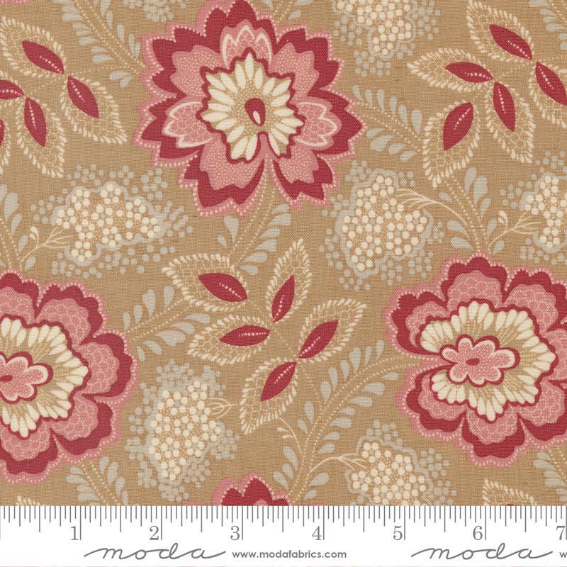 Chateau De Chantilly Tea - Orleans Florals - Quilt Fabric