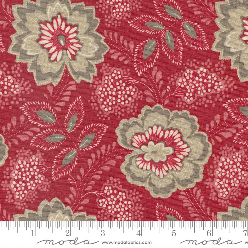 Chateau De Chantilly Rouge - Orleans Florals - Quilt Fabric