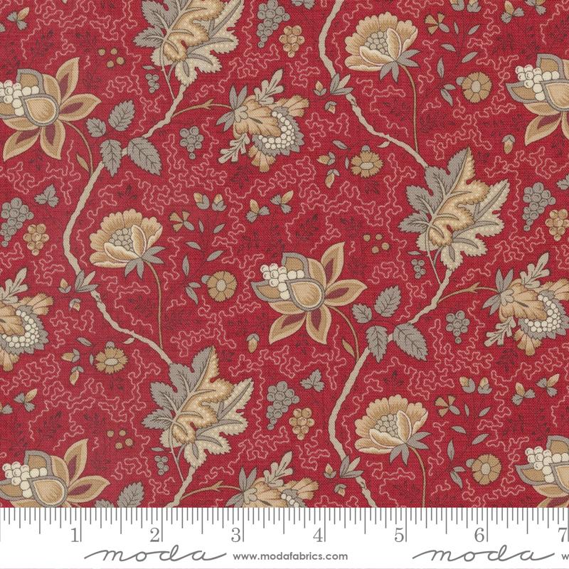 Chateau De Chantilly Rouge - Quilt Fabric
