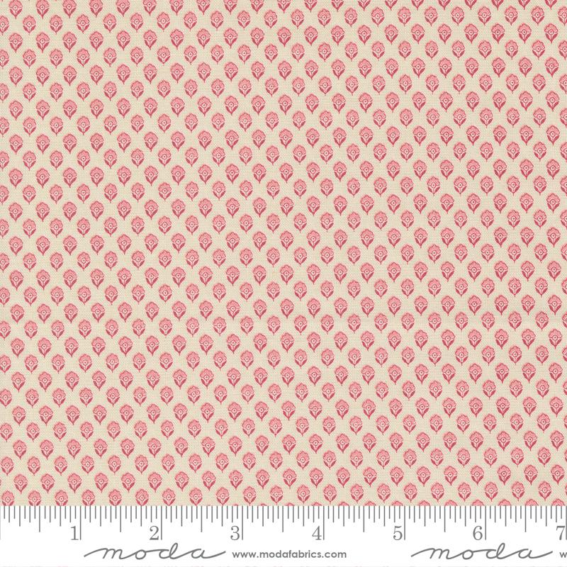 Antoinette Pearl Faded Red - Quilt Fabric