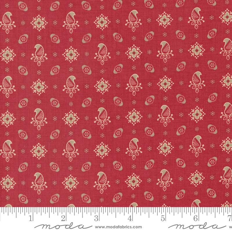 Rouenneries Trois Rouge - Quilt Fabric
