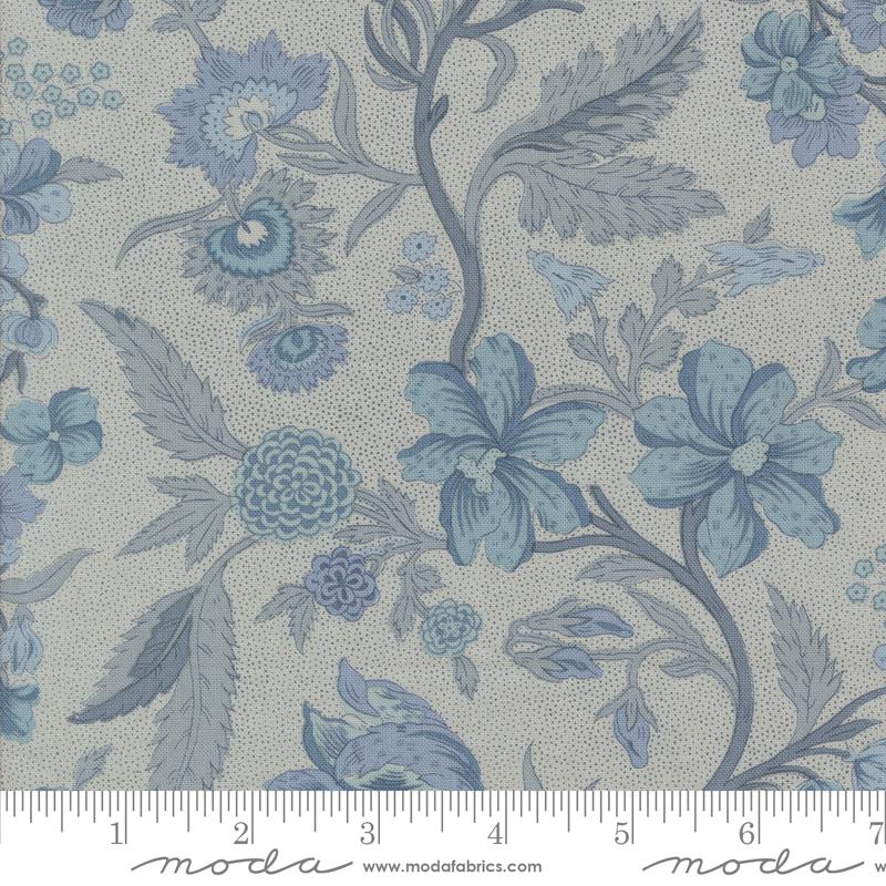 Sacre Bleu Flowers - Ciel Blue - Quilt Fabric