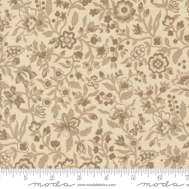 Sacre Bleu Floral - Pearl - Quilt Fabric
