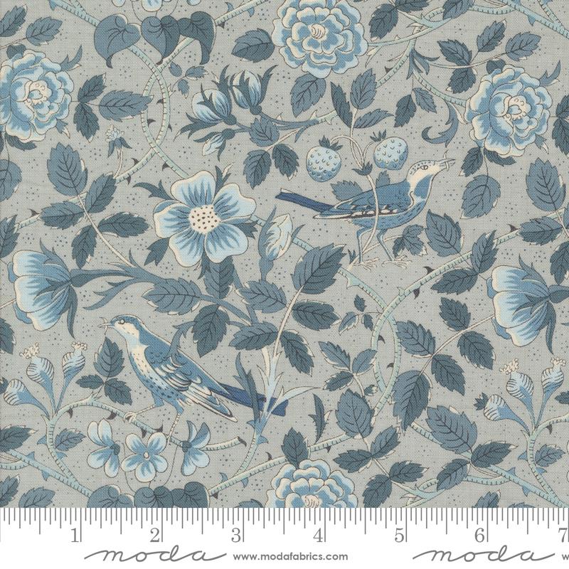Sacre Bleu Birds - Ciel Blue - Quilt Fabric