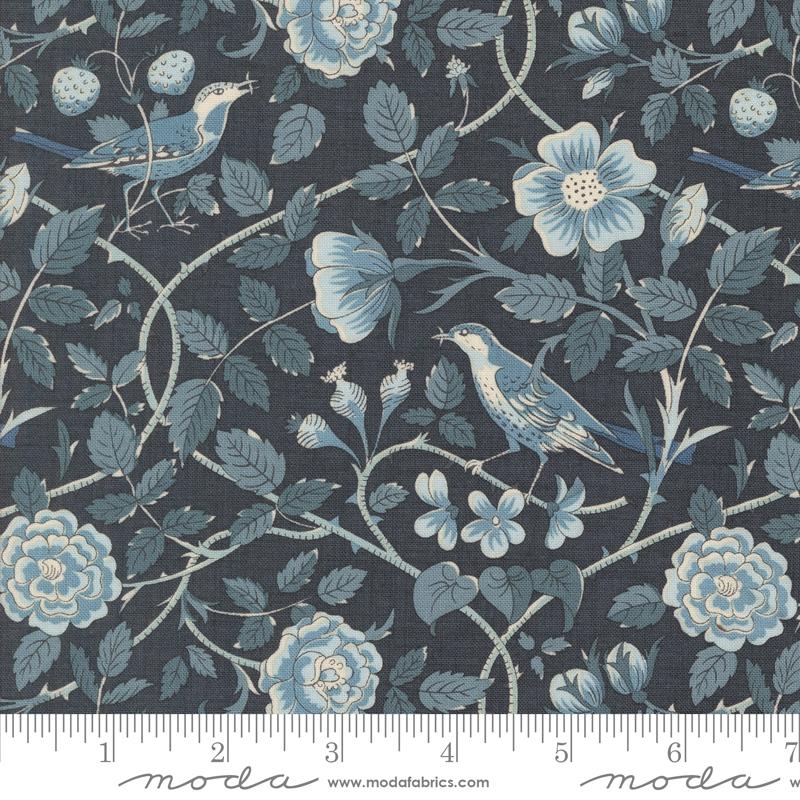 Sacre Bleu Birds - Indigo - Quilt Fabric
