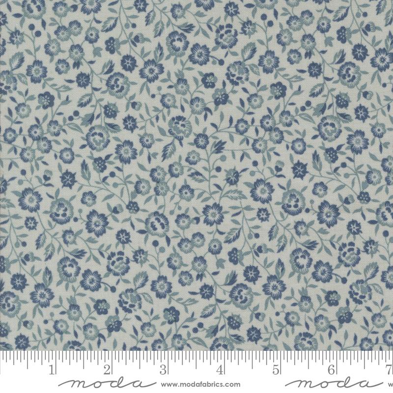 Sacre Bleu Floral - Ciel Blue - Quilt Fabric