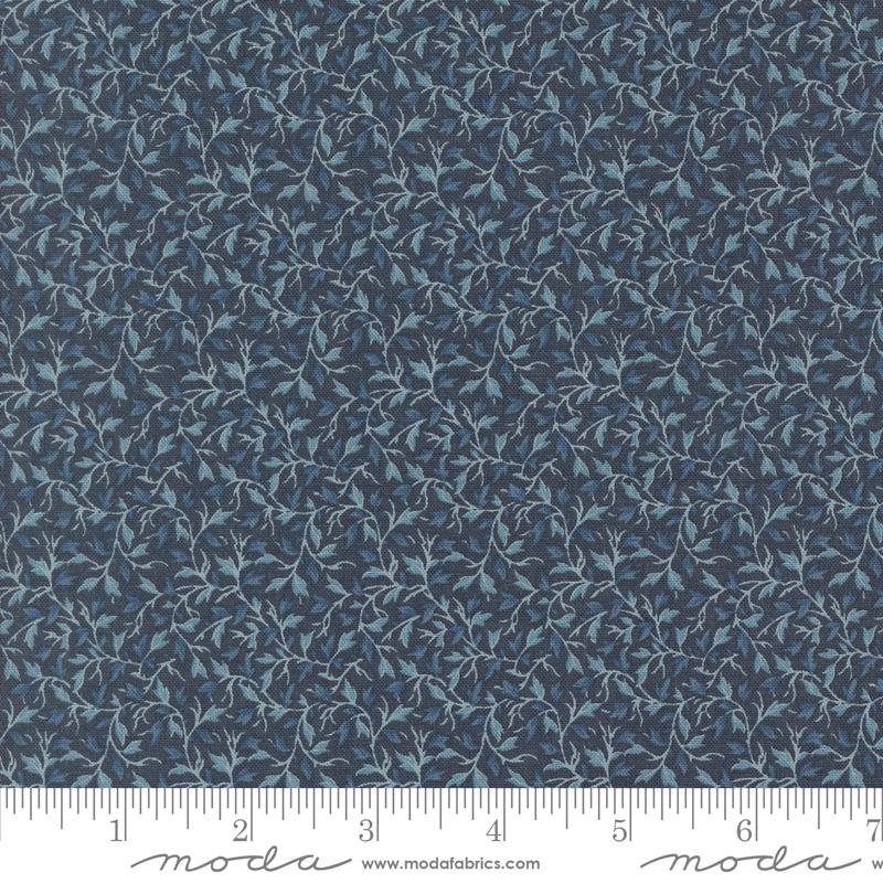 Sacre Bleu Leafs - Indigo - Quilt Fabric