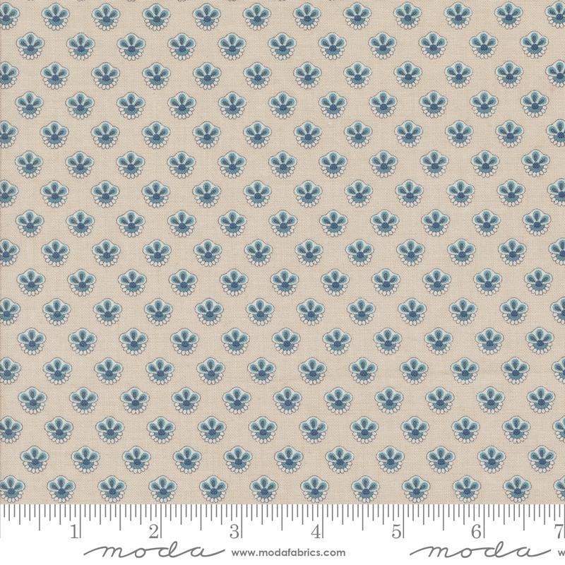 Sacre Bleu Medallion - Smoke French Blue - Quilt Fabric