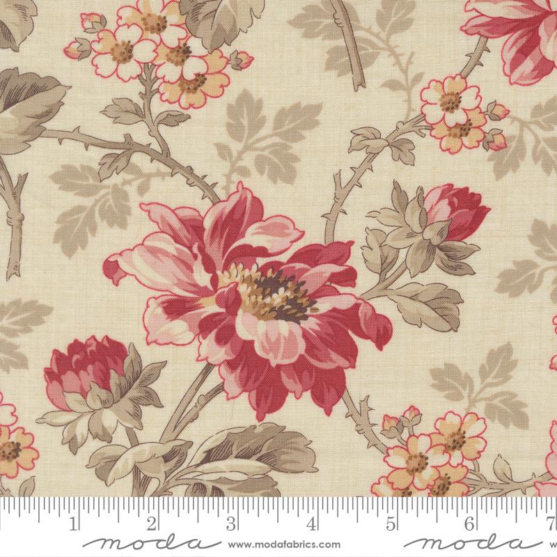 Joie De Vivre Flower Pearl - Quilt Fabric