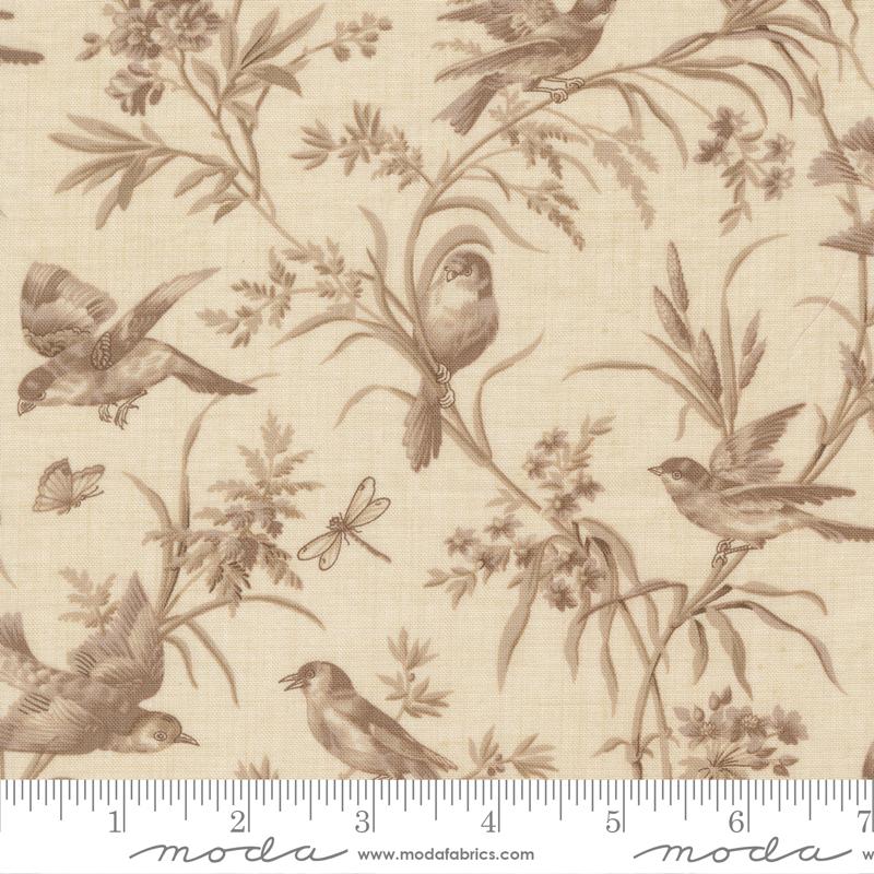 Joie De Vivre Birds Pearl Roche - Quilt Fabric