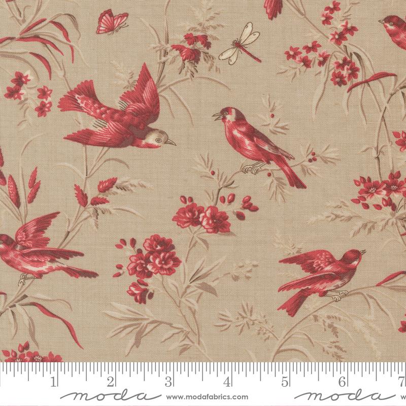 Joie De Vivre Birds Roche - Quilt Fabric