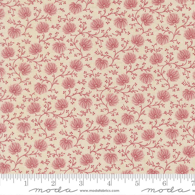 Joie De Vivre Bellflowers Pearl - Quilt Fabric