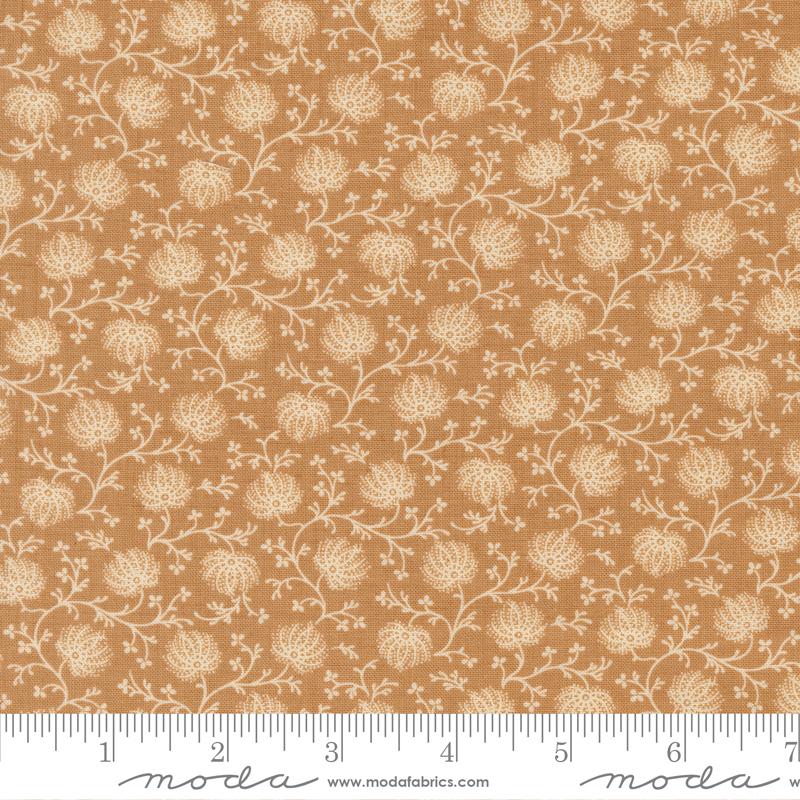 Joie De Vivre Bellflowers Tea - Quilt Fabric