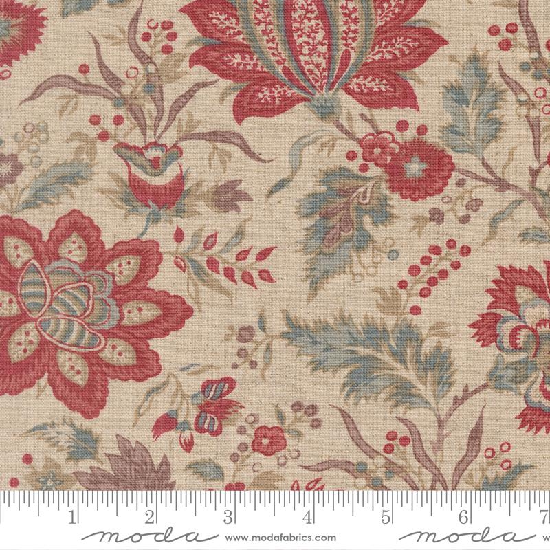 Fleur De Paris Pivoine Mochi Pearl - Quilt Fabric