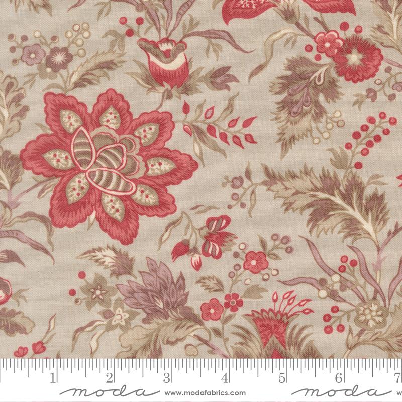 Fleur De Paris Pivoine Smoke - Quilt Fabric