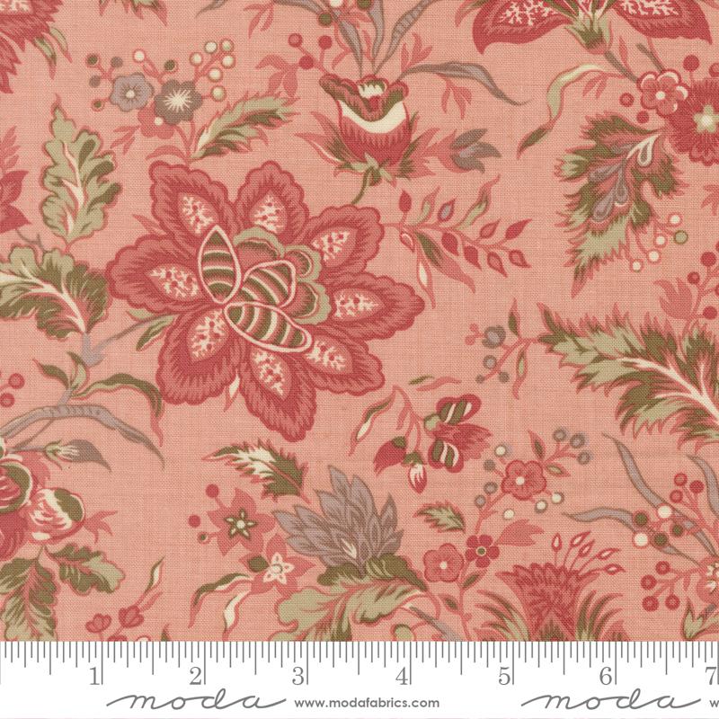 Fleur De Paris Pivoine Pale Rose - Quilt Fabric