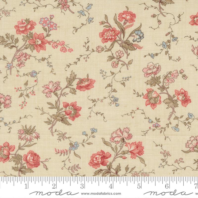 Fleur De Paris Pivoine Pearl - Quilt Fabric