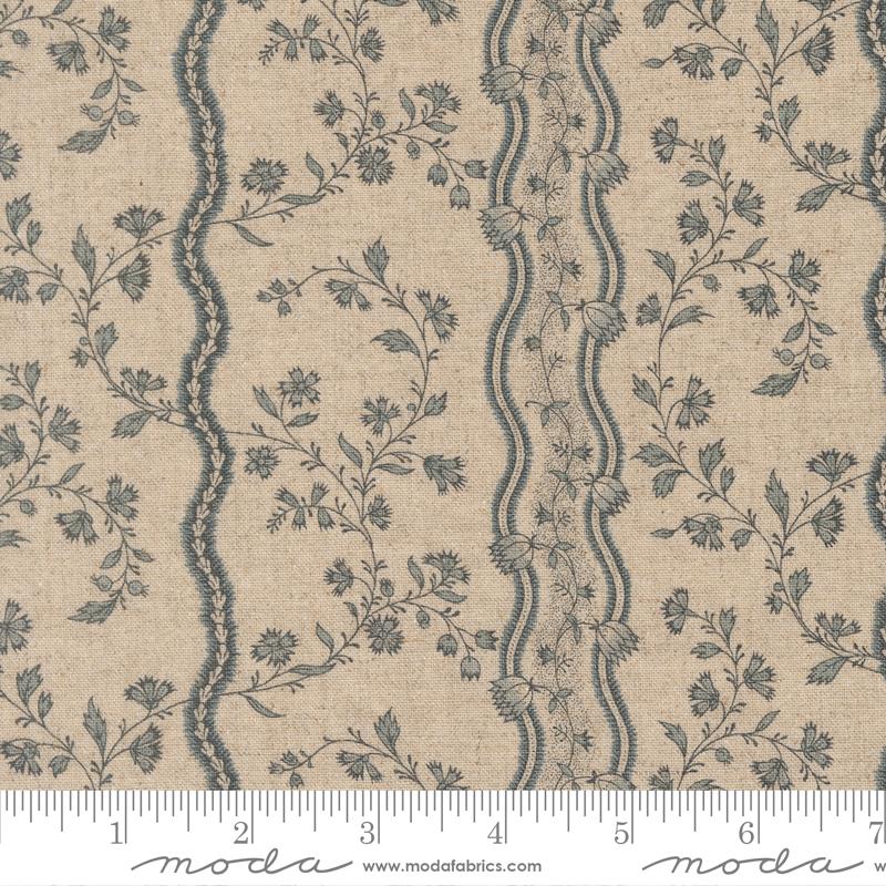 Fleur De Paris Jonquille Mochi Pearl Blue - Quilt Fabric