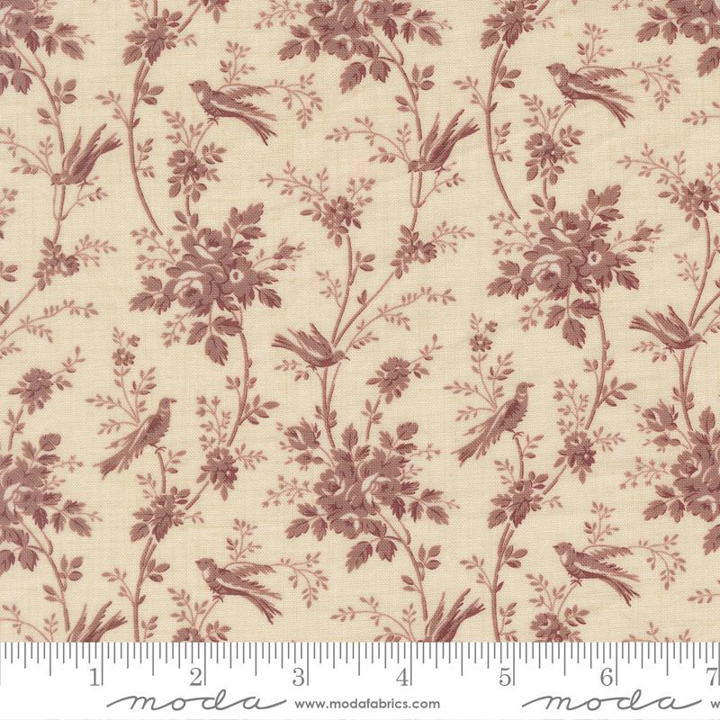 Fleur De Paris Birds Pearl Lavender - Quilt Fabric