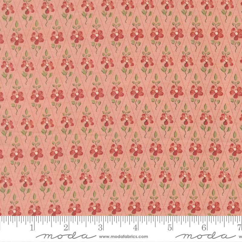 Fleur De Paris Flowers Pale Rose - Quilt Fabric