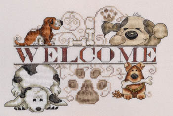Dogs Welcome - Cross Stitch Pattern