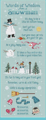 Snowman Wisdom - Cross Stitch Pattern