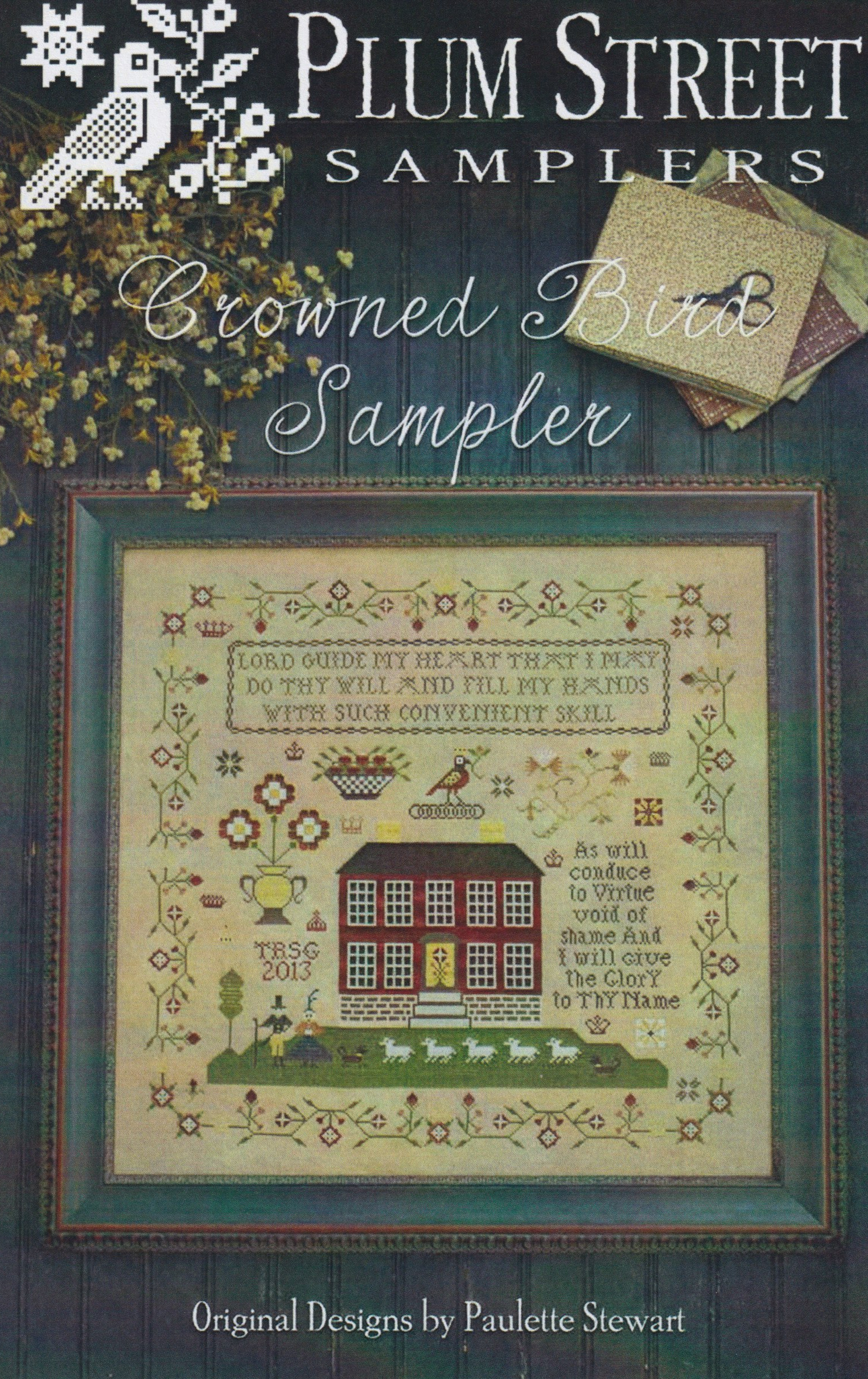 Crowned Bird Sampler - Cross Stitch Pattern