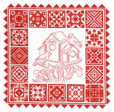 Redwork Quilt - Cross Stitch Pattern