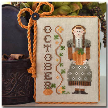 October (Calendar Girls) - Cross Stitch Pattern