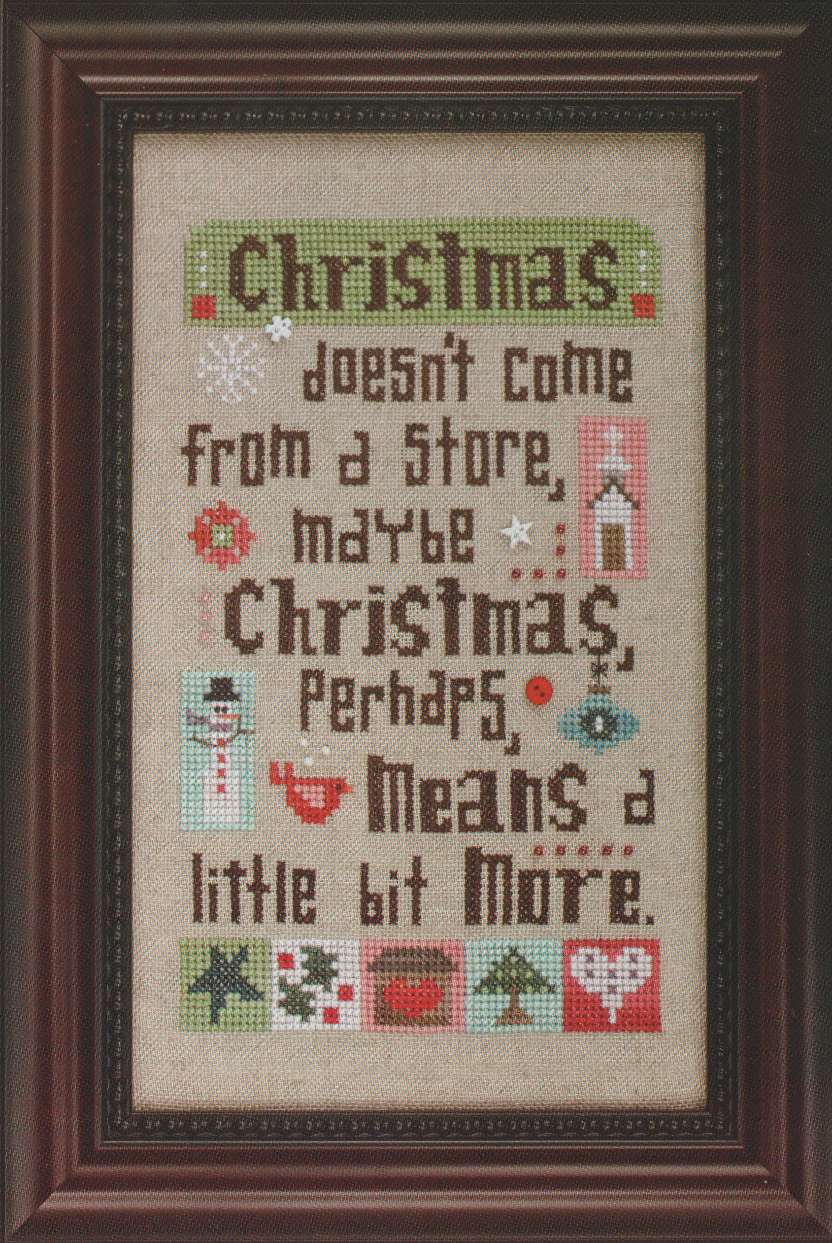 Christmas Means More (w/charms) - Cross Stitch Pattern