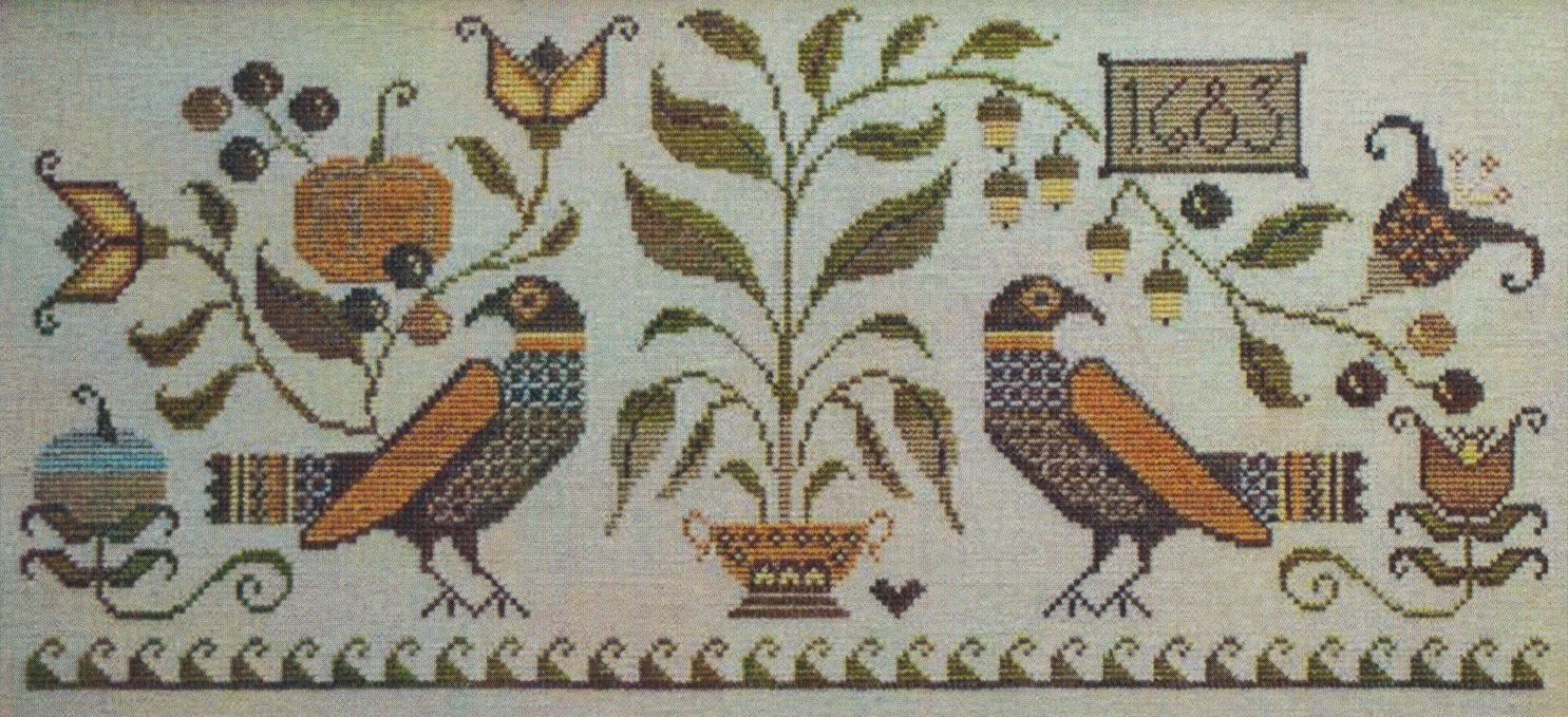 Autumn Fraktur - Cross Stitch Pattern