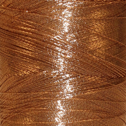 Metallic Thread 2 Ply 1094yds Copper, zoomed in. Select this picture to zoom back out.