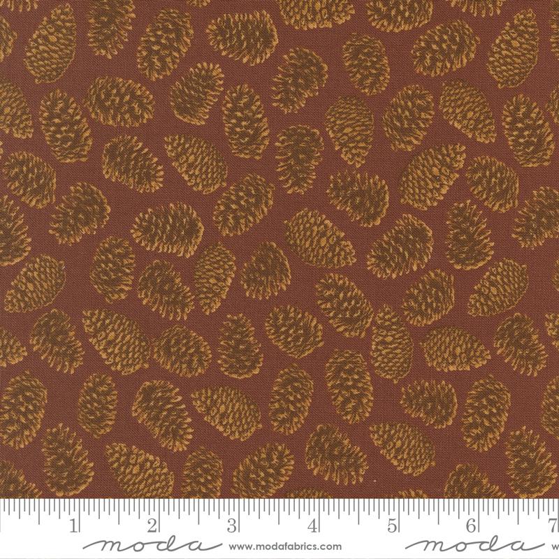 Autumn Forest Pine Cone Russet - Quilt Fabric