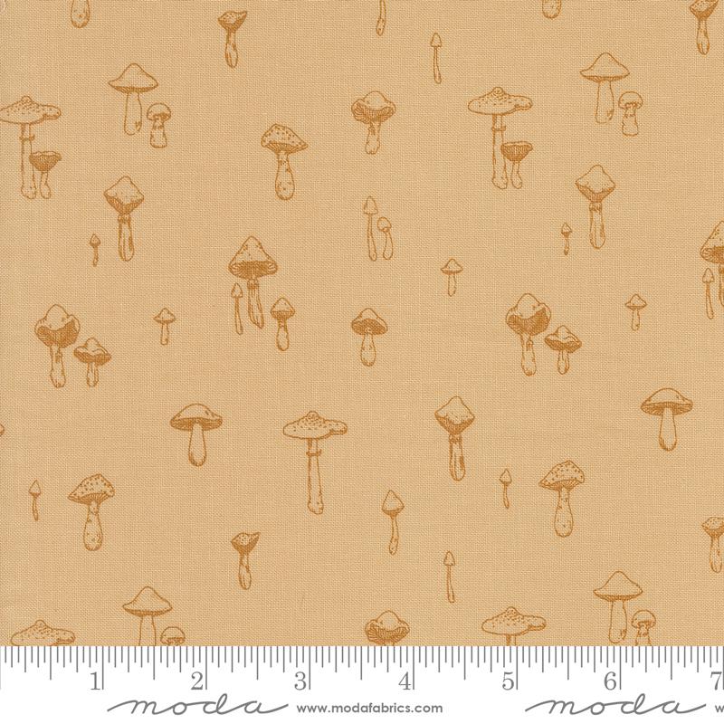 Autumn Forest Mushroom Sand - Quilt Fabric