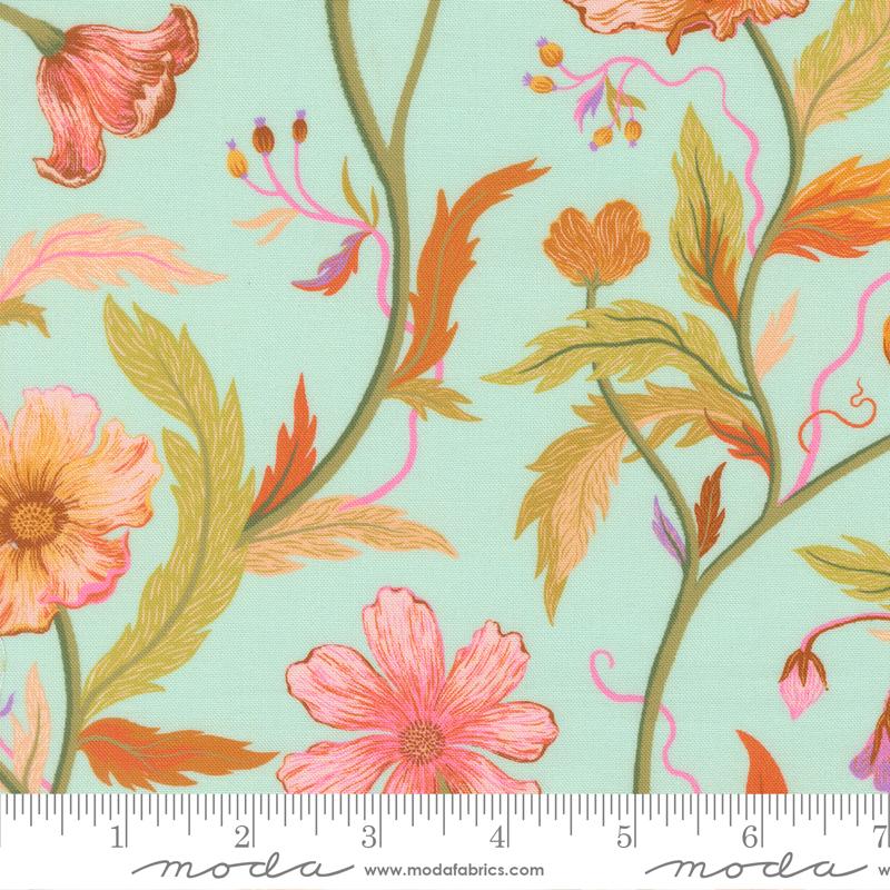 Floral Fondant Petals Sky - Quilt Fabric