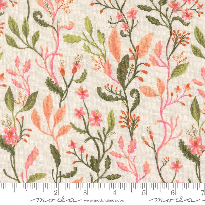 Floral Fondant Leafs Cloud - Quilt Fabric