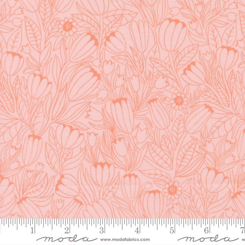 Floral Fondant Tulips Petal - Quilt Fabric
